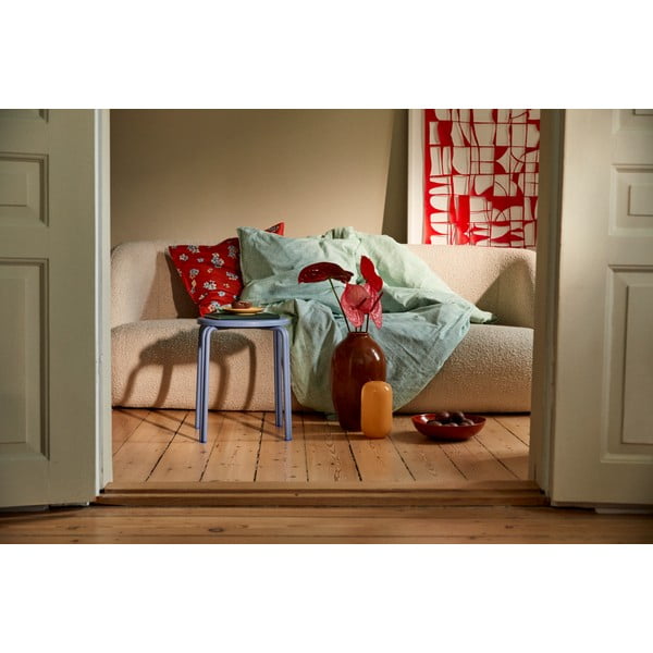 Bela/zelena podaljšana posteljnina za zakonsko posteljo iz organskega bombaža 200x220 cm Monochrome Lines – JUNA-image-4