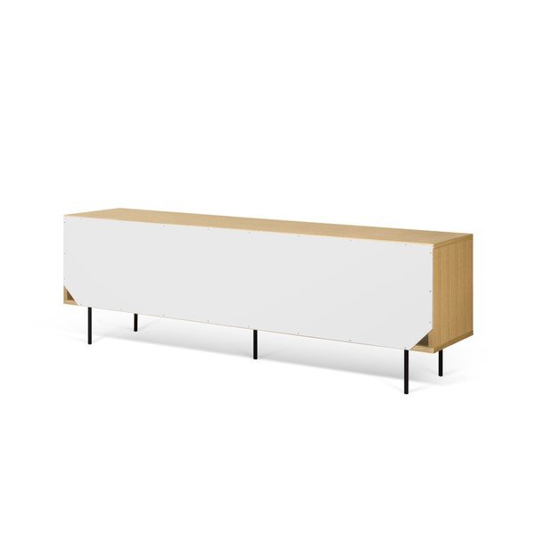 TV komoda iz hrastovega lesa s črno-belimi detajli TemaHome Dann Dots, dolžina 201 cm-image-2
