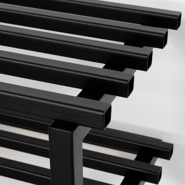 Črna kovinska stenska omarica za čevlje 71x26x34 cm Marco – Spinder Design-image-1