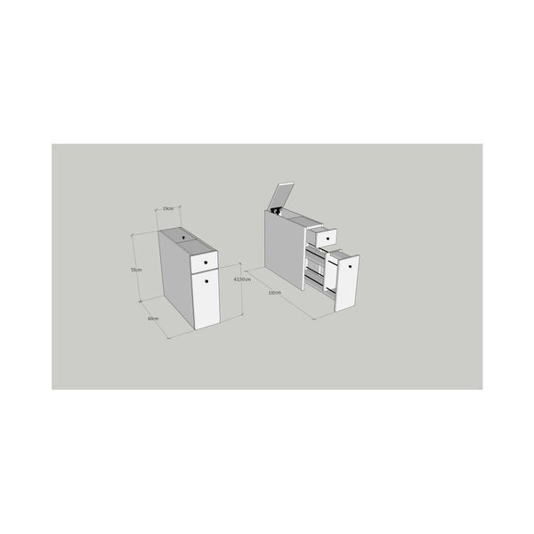 Bela kopalniška omarica Garetto Calencia White-image-1