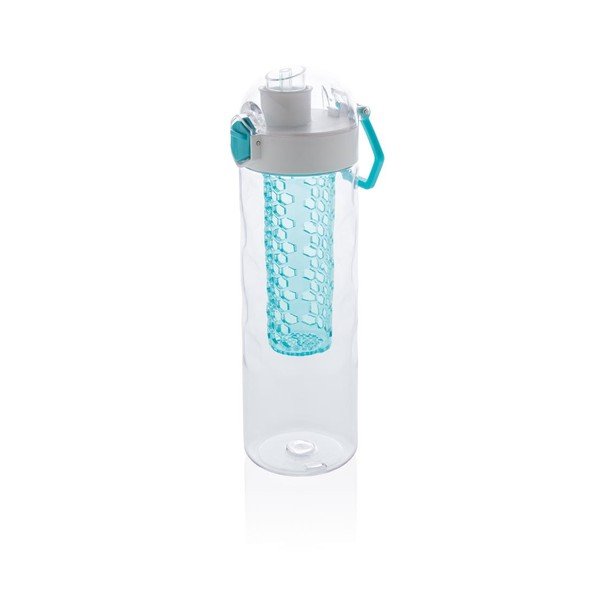 Modra steklenica za sadje s cedilom XD Design Exclusive Honeycomb, 700 ml