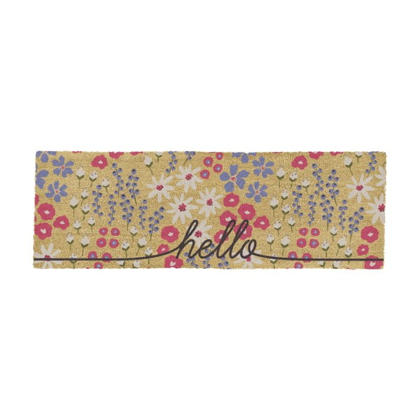 Predpražnik iz kokosovih vlaken 40x120 cm Hello Scribbly Floral – Artsy Doormats