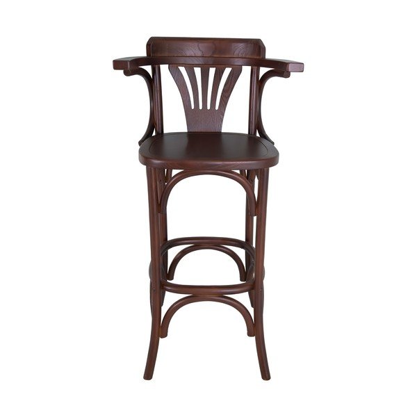 Rjav barski stol iz masivnega bresta (višina sedeža 77 cm) Montmartre – Antic Line-image-2