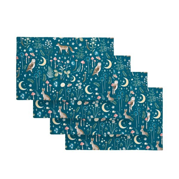 Tekstilni pogrinjki v kompletu 4 ks 30x46 cm Enchanted Twilight Animals – Catherine Lansfield