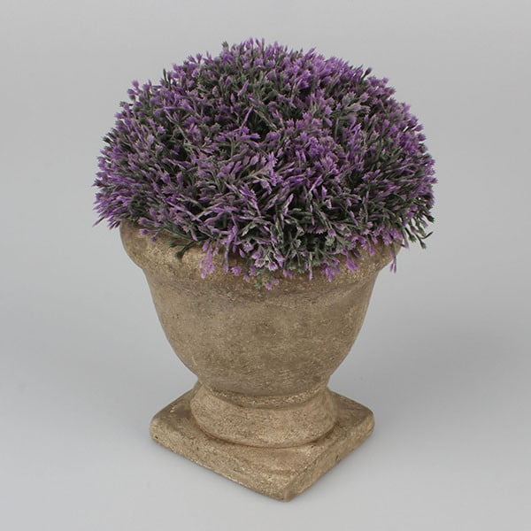 Vijolična cvetlična dekoracija Dakls, višina 15 cm