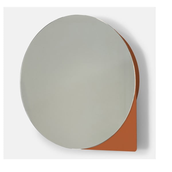 Kovinska stenska/z ogledalom kopalniška omarica v barvi terakote 55x55 cm Sonnet – Spinder Design-image-3