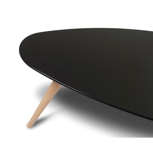 Črna mizica z nogami iz bukovega lesa Furnhouse Fly, 116 x 66 cm-image-1