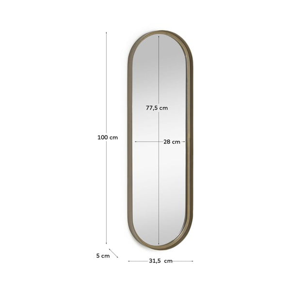 Stensko ogledalo 31,5x100 cm Tiare – Kave Home-image-3