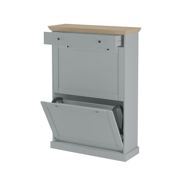 Siva preklopna omarica za čevlje Binz – Støraa-image-3