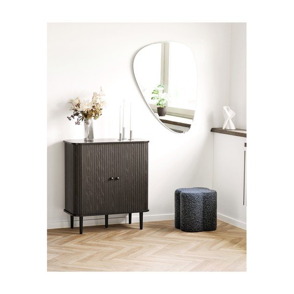 Temno moder tabure iz tkanine bouclé Durban – House Nordic-image-1