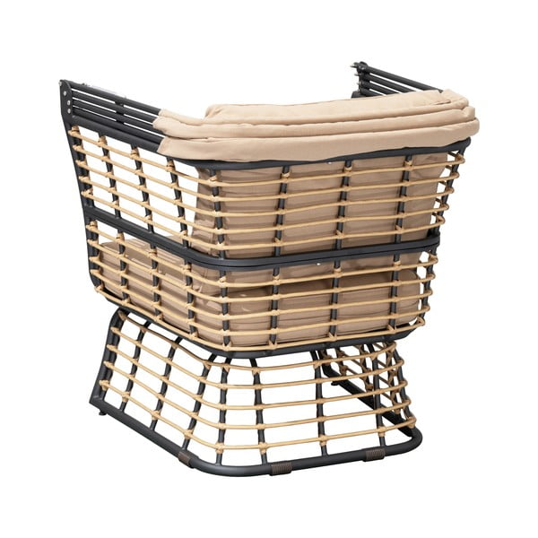 Bež kovinski vrtni fotelj Paros – Garden Pleasure-image-2