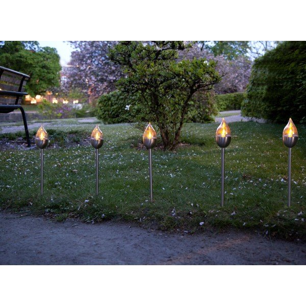 LED zunanje svetilke v kompletu za v zemljo 3 ks s solarnim panelom (višina 40 cm) Olympus – Star Trading-image-4