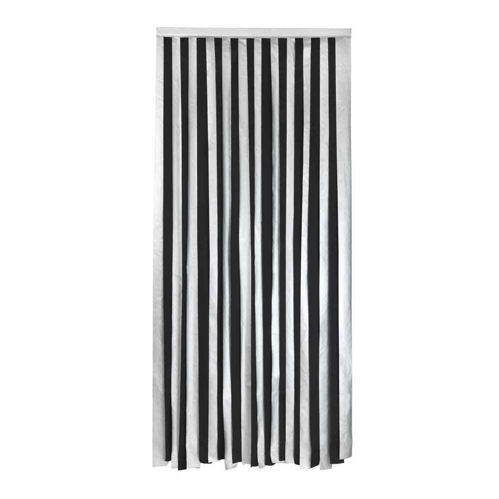 Črna/srebrna izolacijska zavesa za vrata 90x200 cm