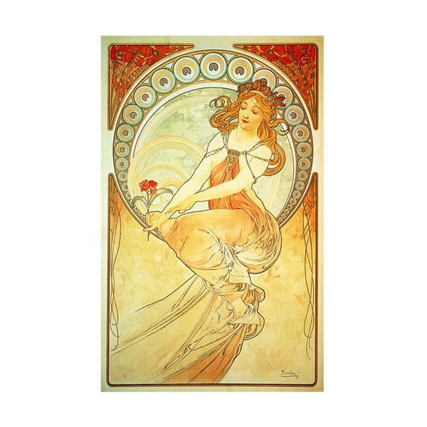 Slika La Peintire, Alfons Mucha, 50x80 cm