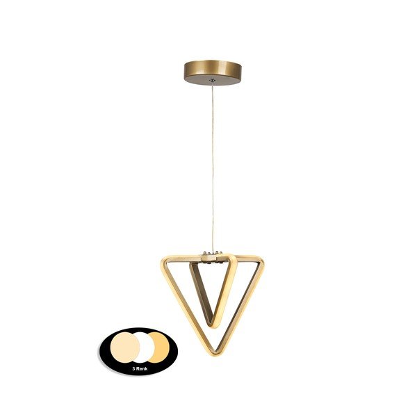 Kovinska LED viseča svetilka v bronasti barvi ø 20 cm Baris – Squid Lighting-image-2