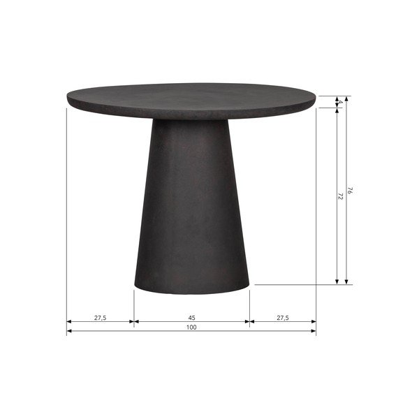 Rjavo-siva vrtna dodatna miza WOOOD Damon, ø 100-image-2
