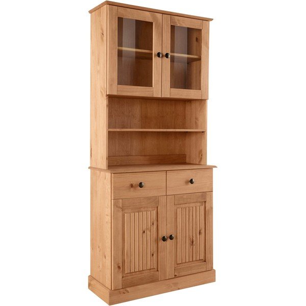 Vitrina iz masivnega bora v naravni barvi 181x34 cm Mille – Støraa-image-2