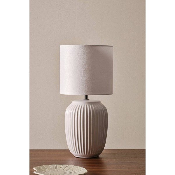 Bela keramična namizna svetilka (višina 41 cm) Karlsson – Jotex-image-4