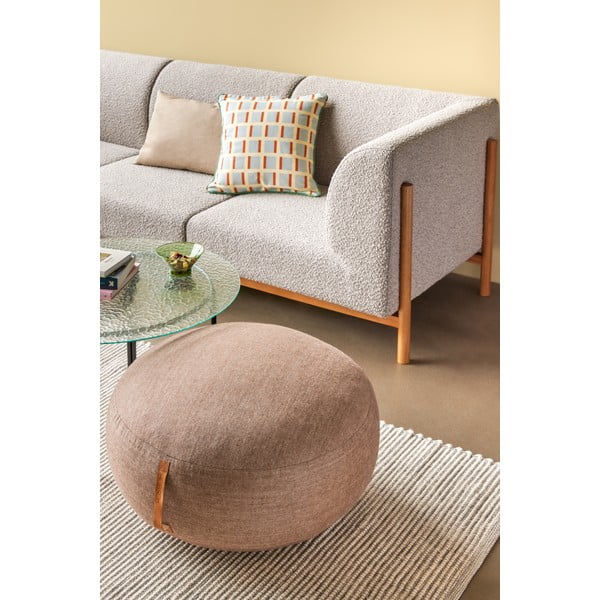 Svetlo rjav puf Hübsch Turenio, ø 70 cm-image-1