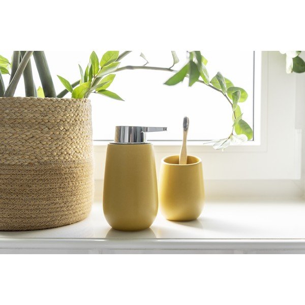 Rumen keramičen lonček za zobne ščetke Badi – Wenko-image-1