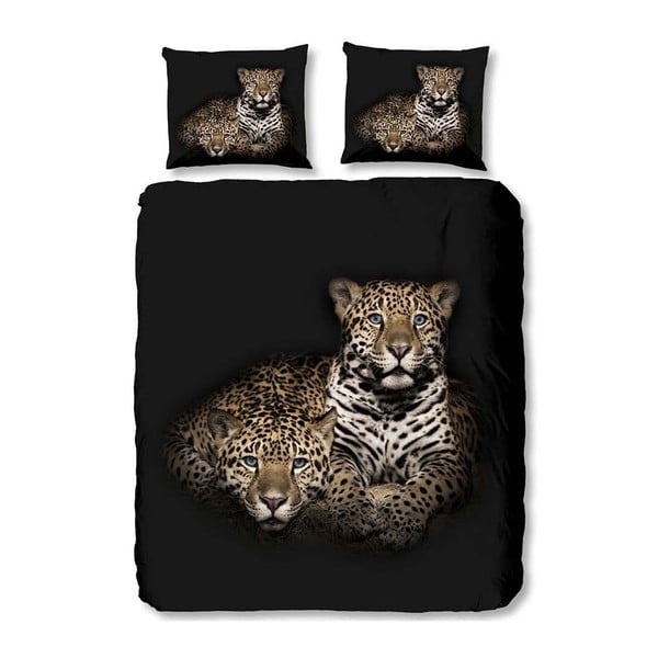 Bombažno posteljno perilo za eno osebo Dobro jutro, leopard, 140 x 200 cm