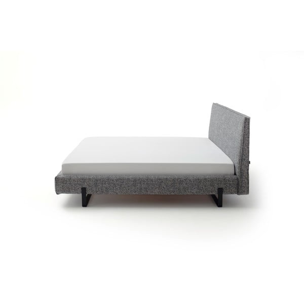 Siva oblazinjena zakonska postelja brez letvenega dna 180x200 cm La Gomera – Meise Möbel-image-3