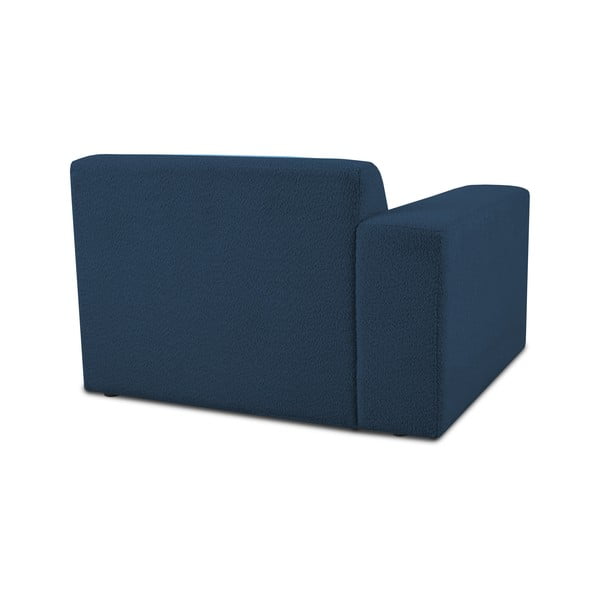 Temno moder modul za sedežno garnituro iz tkanine bouclé (levi kot) Roxy – Scandic-image-2