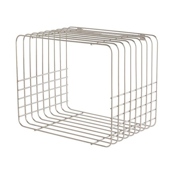 Večnivojska kovinska polica v sijajno srebrni barvi 38 cm Wire – Mette Ditmer Denmark