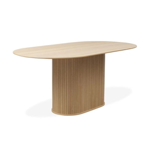 Jedilna miza z mizno ploščo v hrastovem dekorju 95x180 cm Nola – Unique Furniture-image-3