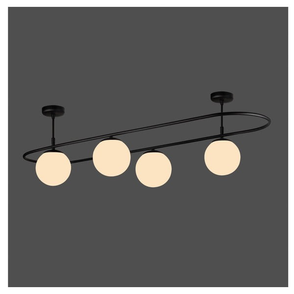 Črna stropna svetilka Squid Lighting Elips, dolžina 124 cm-image-1