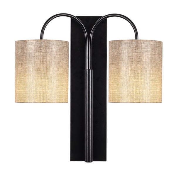 Črna kovinska stenska svetilka Opviq lights Aristo-image-1