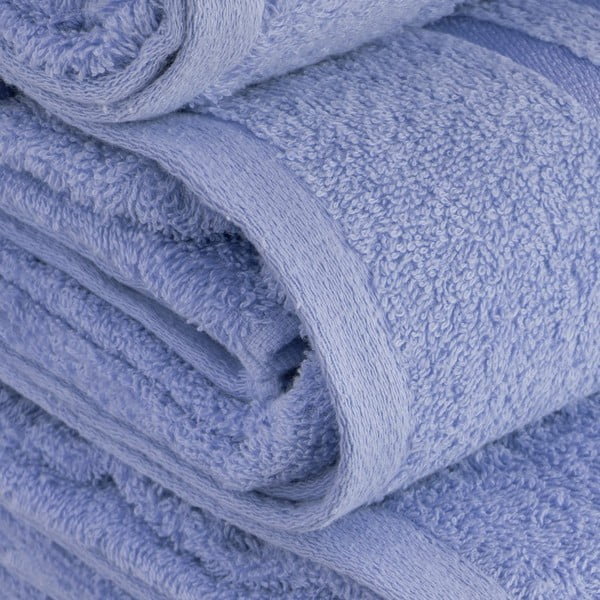 Modra frotirna bombažna brisača 50x100 cm Simple – Casa Selección-image-3