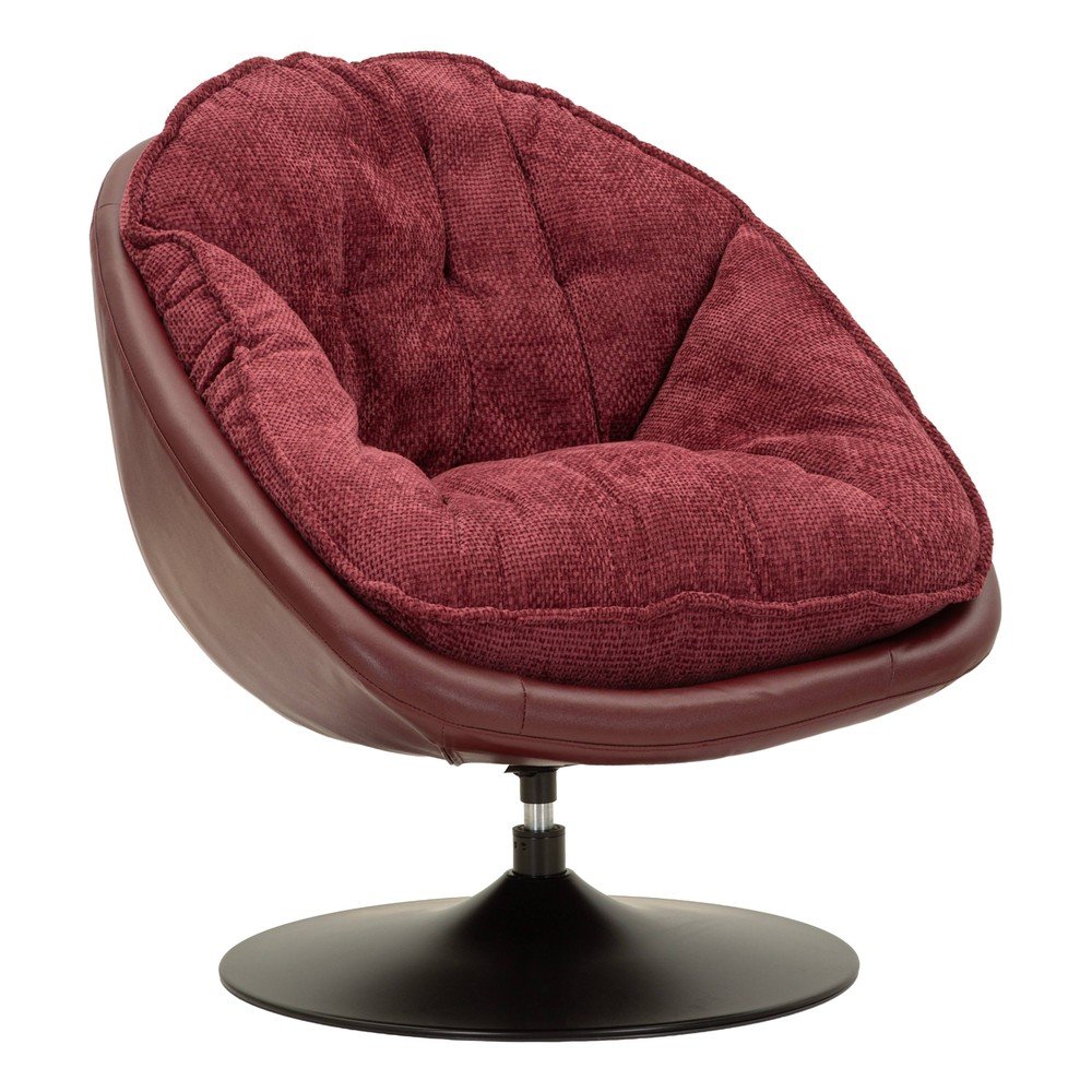 Bordo rdeč vrtljiv fotelj Retro Style
