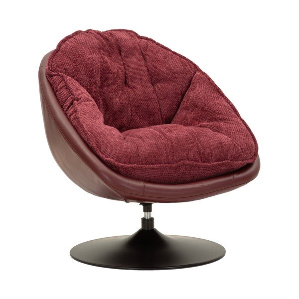 Bordo rdeč vrtljiv fotelj Retro Style – Mauro Ferretti