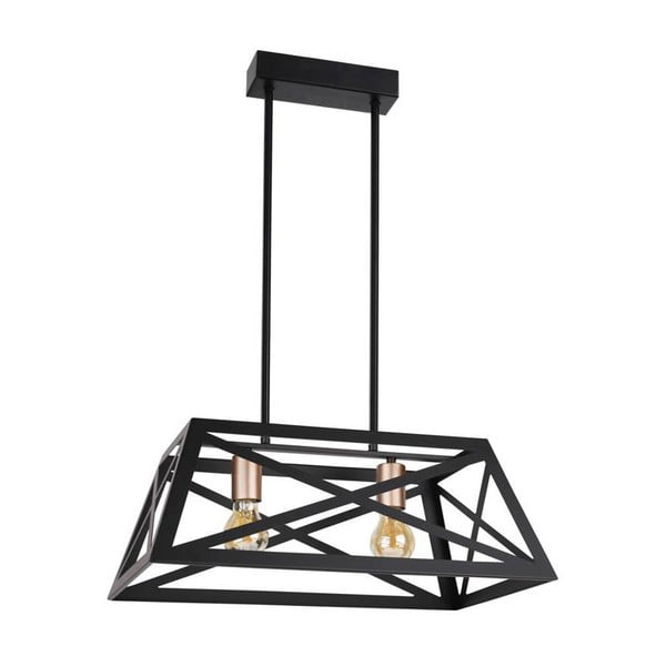Črna kovinska viseča svetilka 32x51 cm Origami - Candellux Lighting