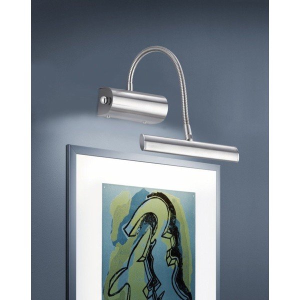 LED stenska svetilka z upogljivo konstrukcijo/zatemnitvena v srebrni barvi Curtis – Trio-image-1