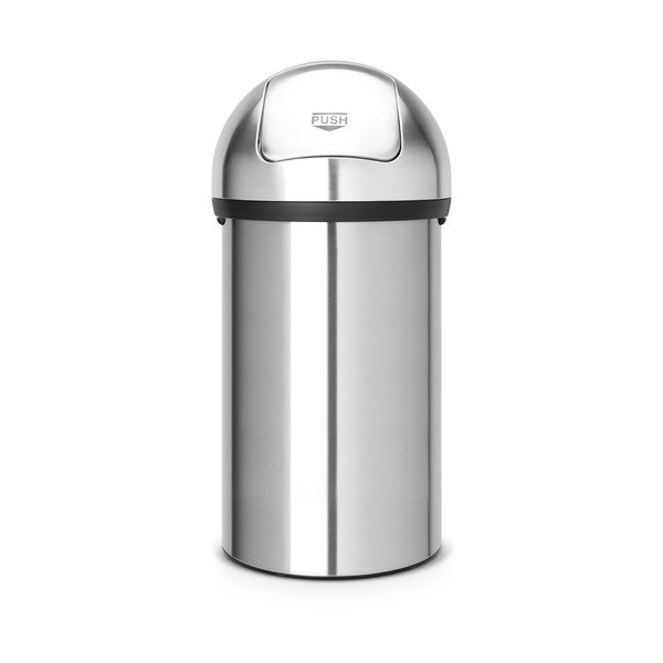Jeklen koš za smeti v mat srebrni barvi 60 l Push Bin – Brabantia