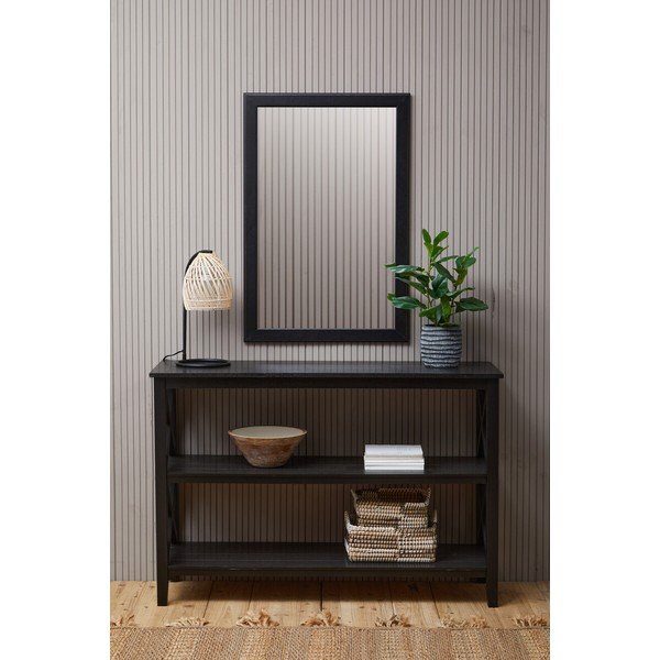 Črn regal iz masivnega bora 120x81x40 cm Heritage – Premier Housewares-image-4