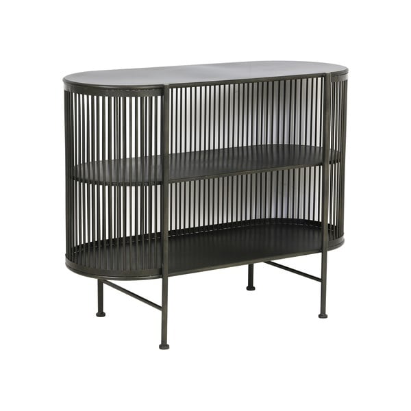 Črna kovinska komoda 100x80 cm Yinthe - Light & Living-image-3