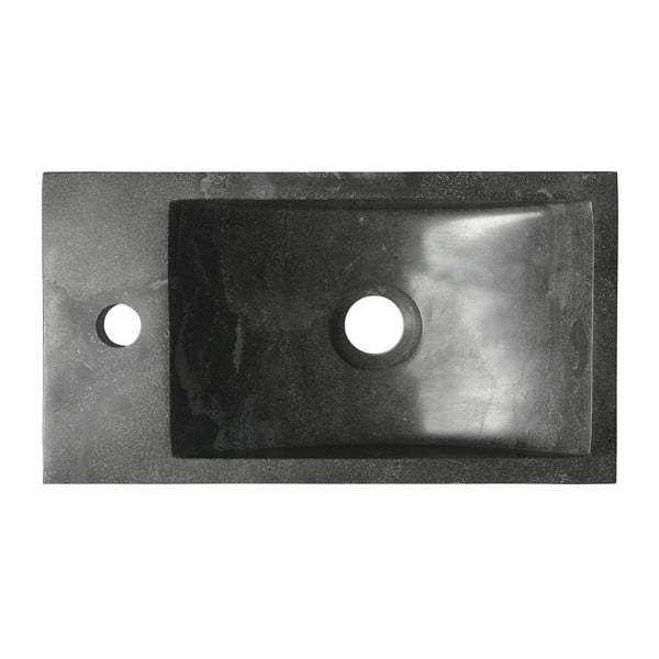 Črn kamnit manjši umivalnik 40x22 cm Blok – Sapho-image-1