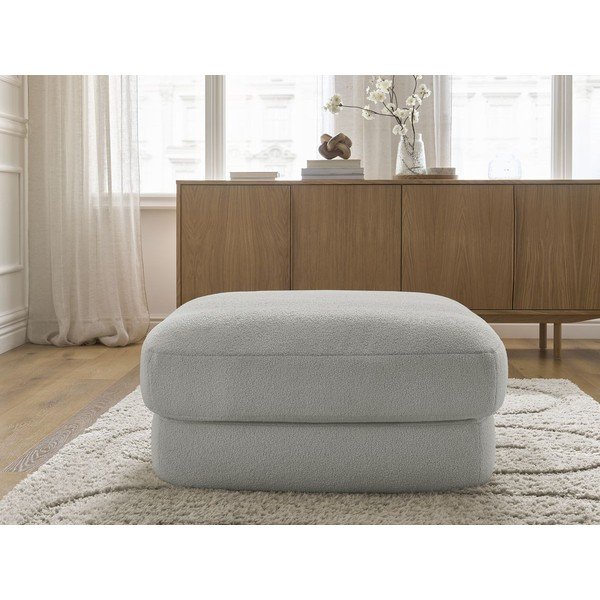 Svetlo siv tabure iz tkanine bouclé Leonore – Bobochic Paris-image-4