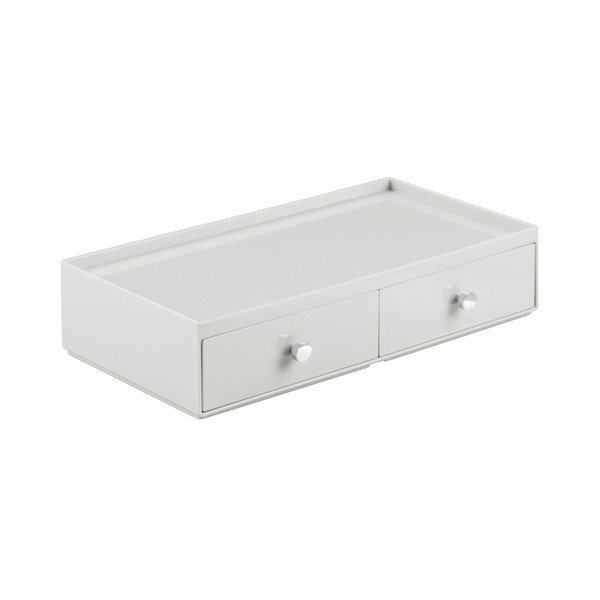 Beli organizator z 2 predaloma InterDesign Desk-image-2