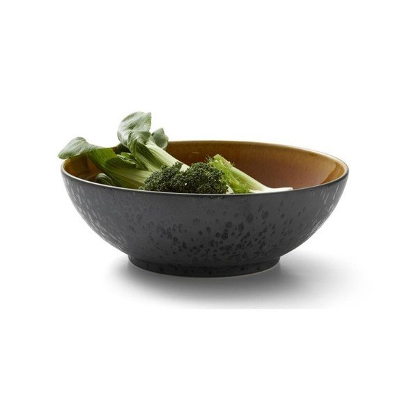 Črna/jantarna skleda iz kamenine ø 30 cm Gastro Black/Amber – Bitz-image-2