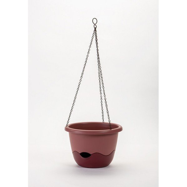 Rožnata samozalivalni lonec Plastia Mareta, dolžina 30 cm-image-1