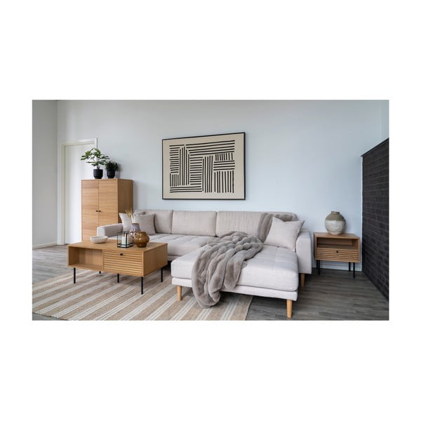 Siva/bež odeja iz umetnega krzna 130x180 cm Galena – House Nordic-image-1