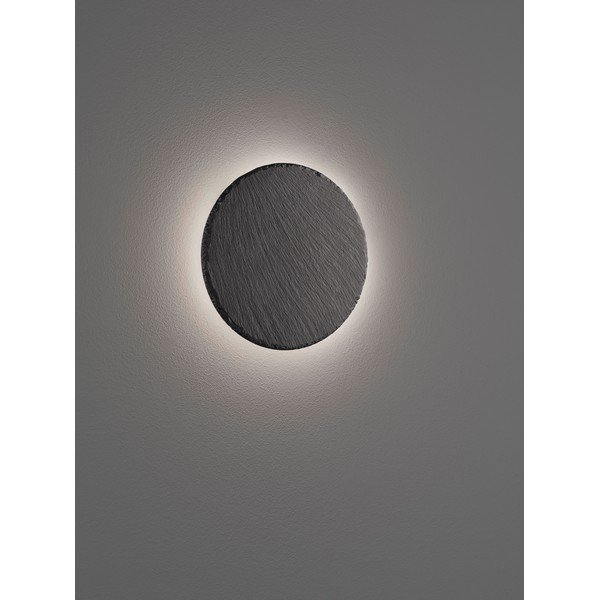 Črna LED zatemnitvena stenska svetilka ø 20 cm Raven – Trio-image-1