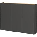 Antracitno siva omarica v hrastovem dekorju 138x105x25 cm Libbiano – Germania
