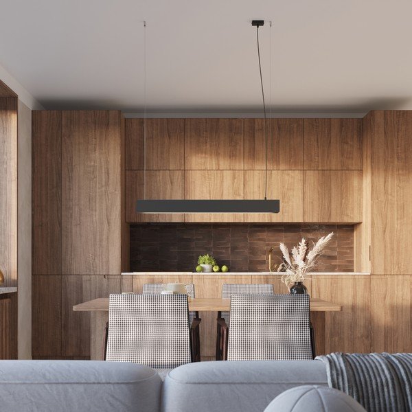 Črna kovinska LED viseča svetilka Nebula – Sollux-image-3