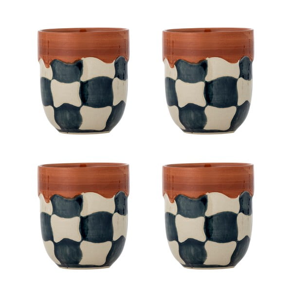 Skodelice v kompletu 4 ks iz kamenine 375 ml Check – Bloomingville