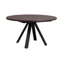 Temno rjava okrogla raztegljiva jedilna miza v hrastovem dekorju ø 135 cm Maddock – Rowico
